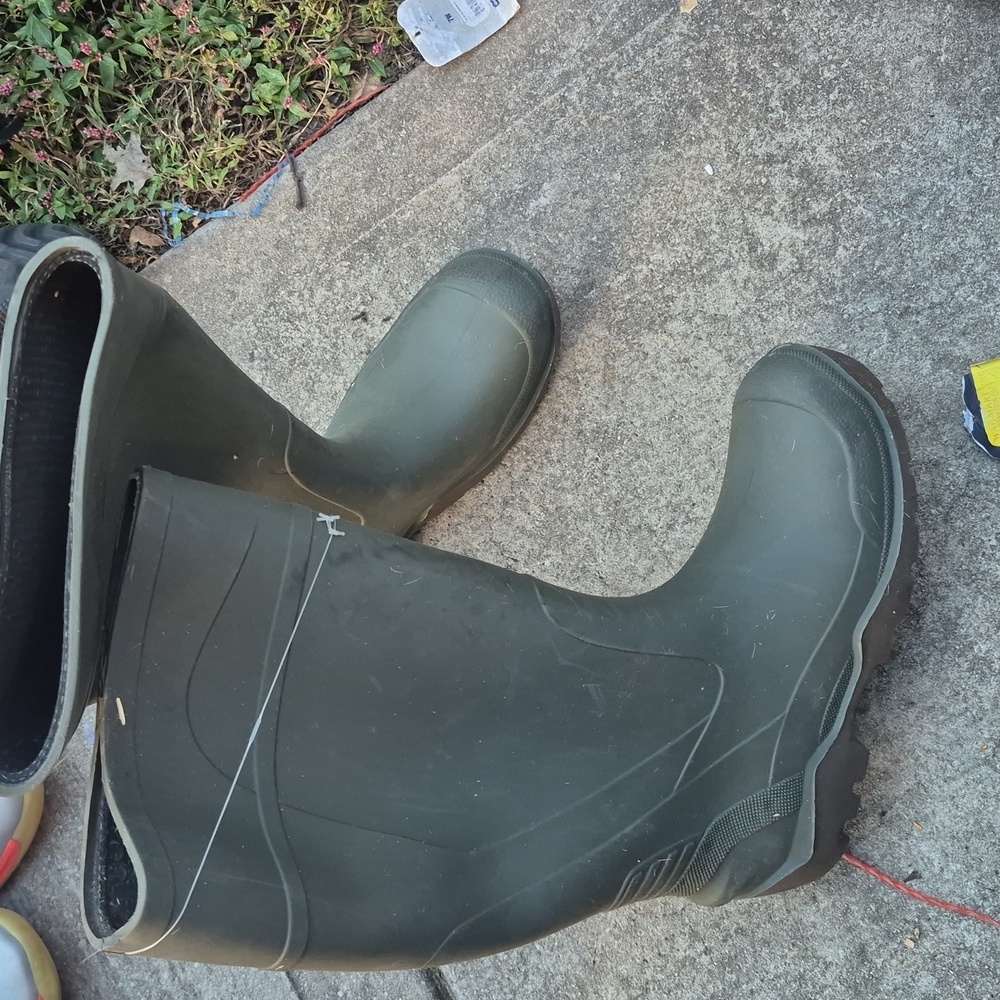 New Long Green Rubber Rain Boots!
